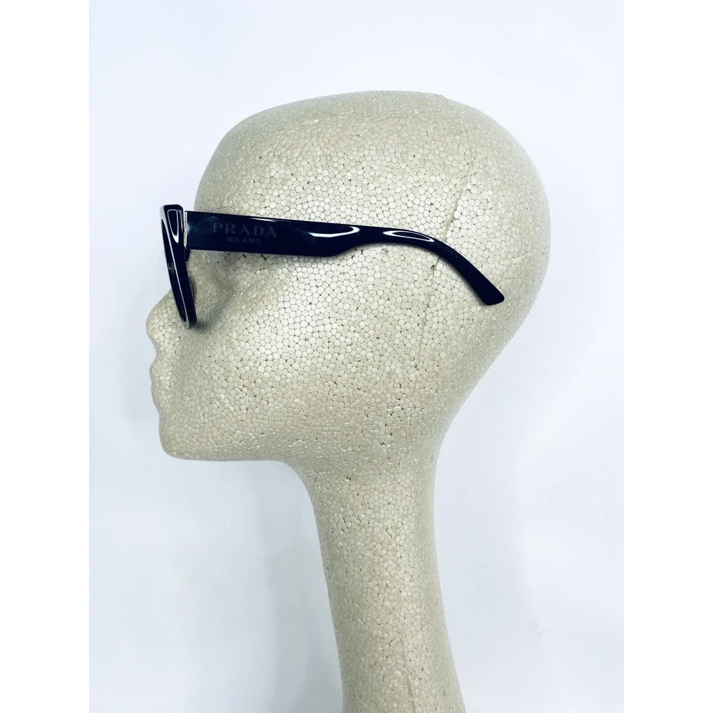 Prada Brown Tortoise Black Cat Eye Glasses Italy SPR24X 2AU-6S1 52 18 140